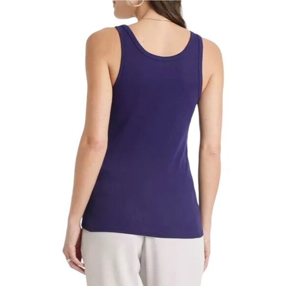 A New Day - Women's Slim Fit Tank Top - Navy Blue - Medium - Picture 2 of 14